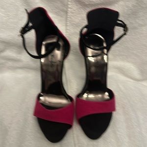 Eye Candie Hot Pink Open Toe 5 1/4” High Heel Size 7